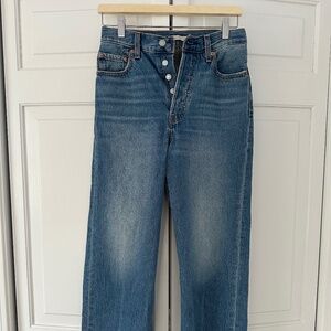 Levis Ribcage Straight Jeans, Size 26, Haight at the Ready wash (medium wash)